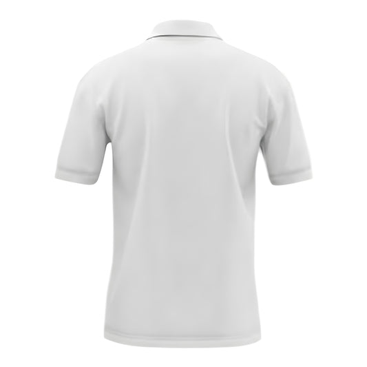 Classic Regular Fit White Polo with Signature Black Logo