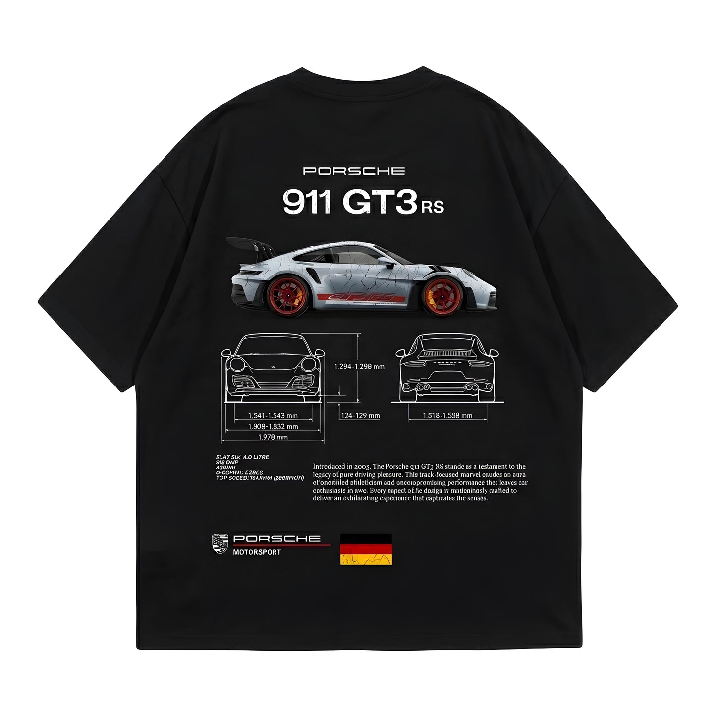 Porsche Motorsport GT3 RS Blueprint Series Streetwear T-Shirt