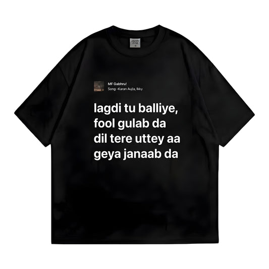 Lagdi Tu Balliye Fool Gulab Da Aesthetic Tee